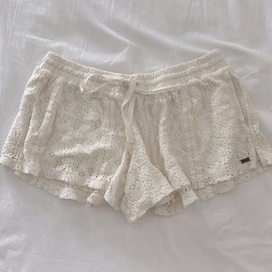 Roxy lace high cut shorts